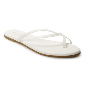 LC Lauren Conrad Pumice Women's Thong Sandals Size 11 White NWT